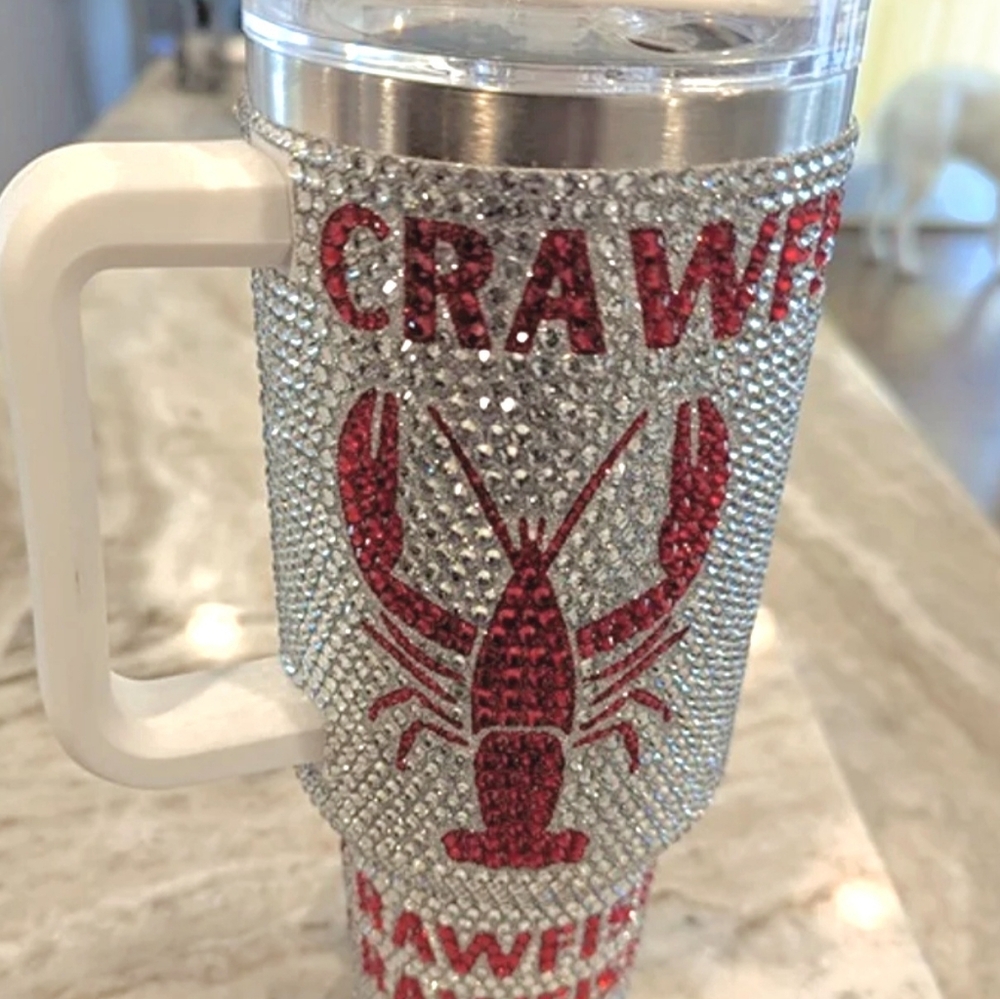 New 40 oz Large Cajun Crawfish Thermos Mug - Picture 2 of 4